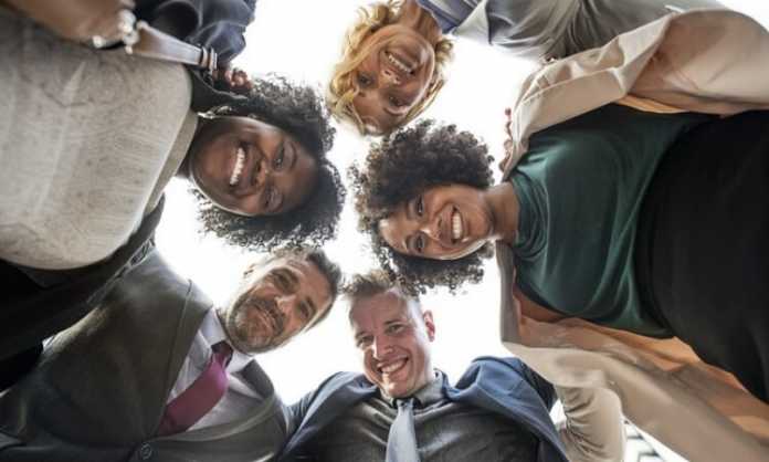 Image of a happy employee in workplace