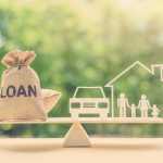 Family financial management, mortgage and payday loan or cash ad